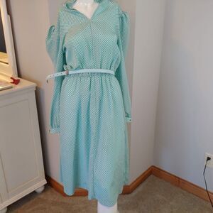 Womens 13/14 Charlie California dress blue w/ belt